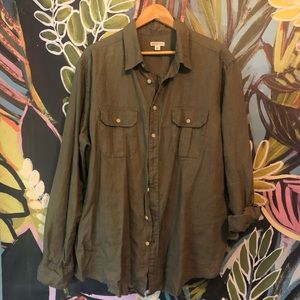 Linen Button Blouse